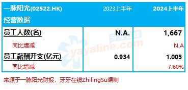 一脉阳光：2024上半年收入减22%至4.14亿，净利润同比减少98%｜医疗服务企业.财务数据